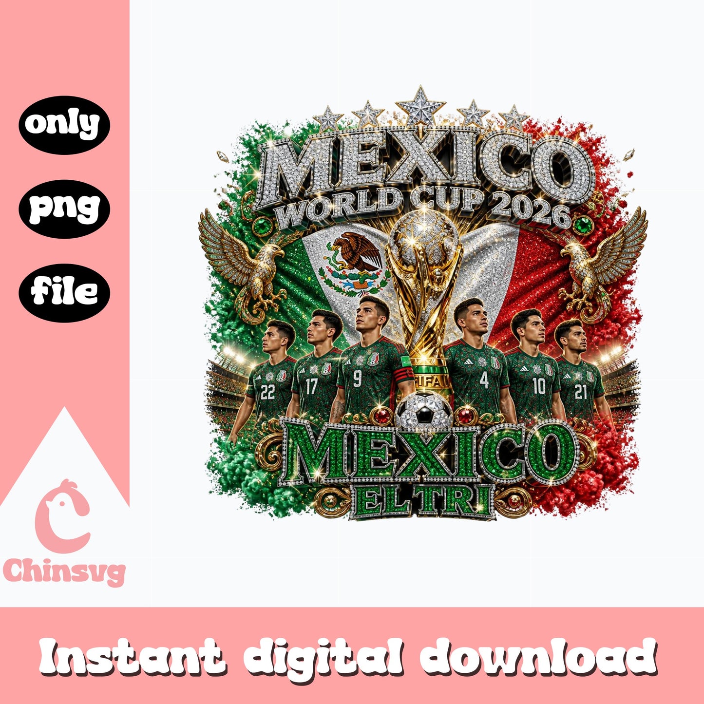 Mexico El Tri World Cup 2026 PNG, Mexico Soccer PNG, Football PNG