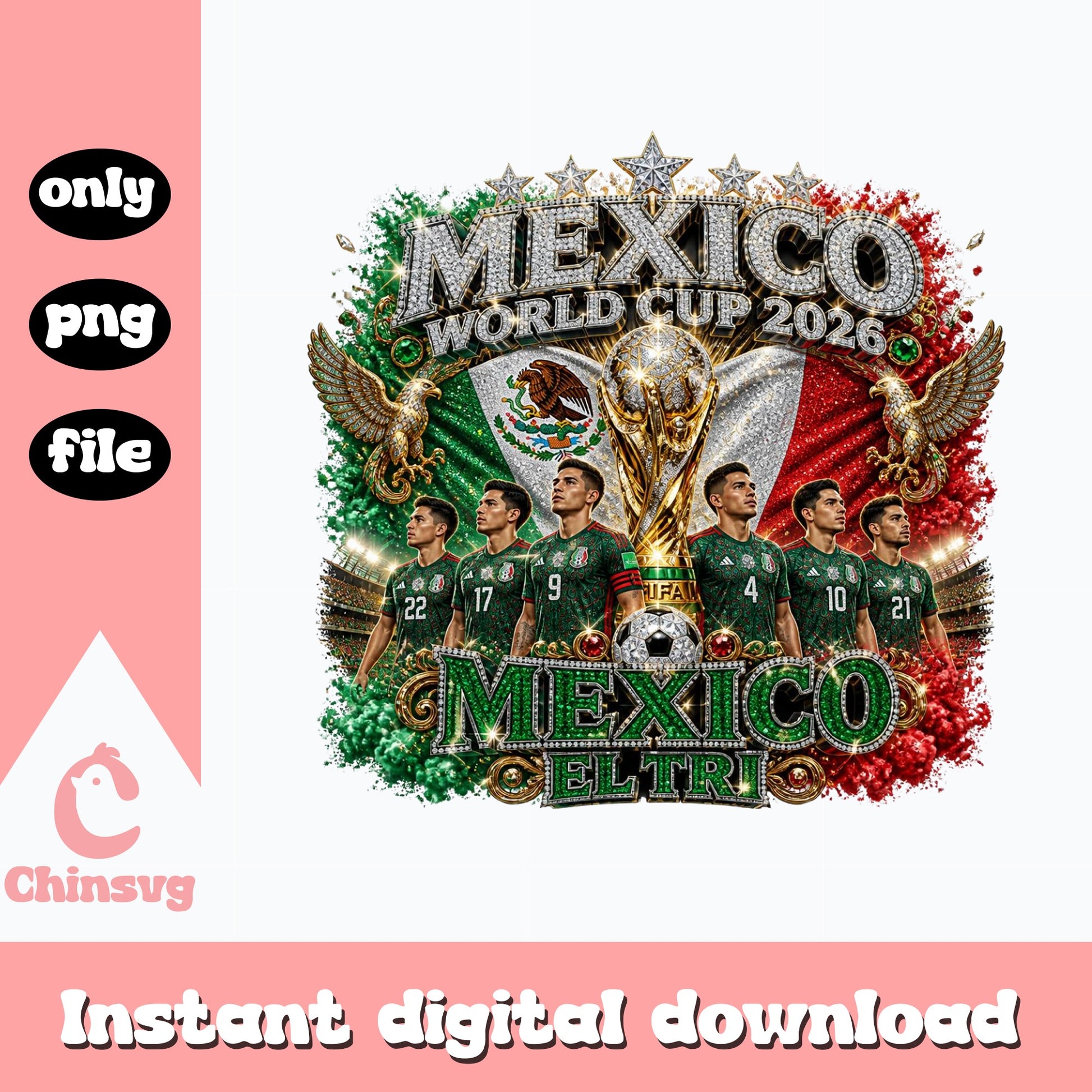 Mexico El Tri World Cup 2026 PNG, Mexico Soccer PNG, Football PNG
