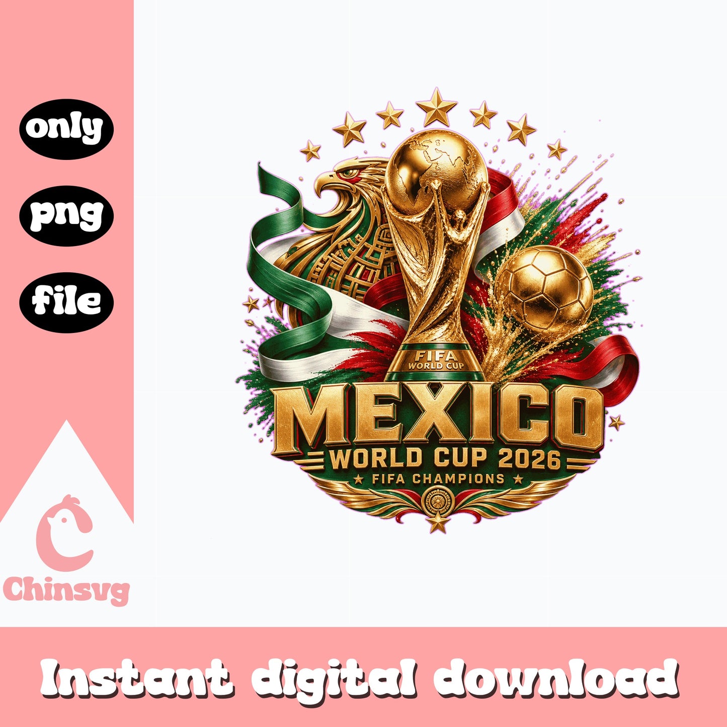 Mexico World Cup 2026 PNG, FIFA Champions Soccer PNG, Mexico Football PNG
