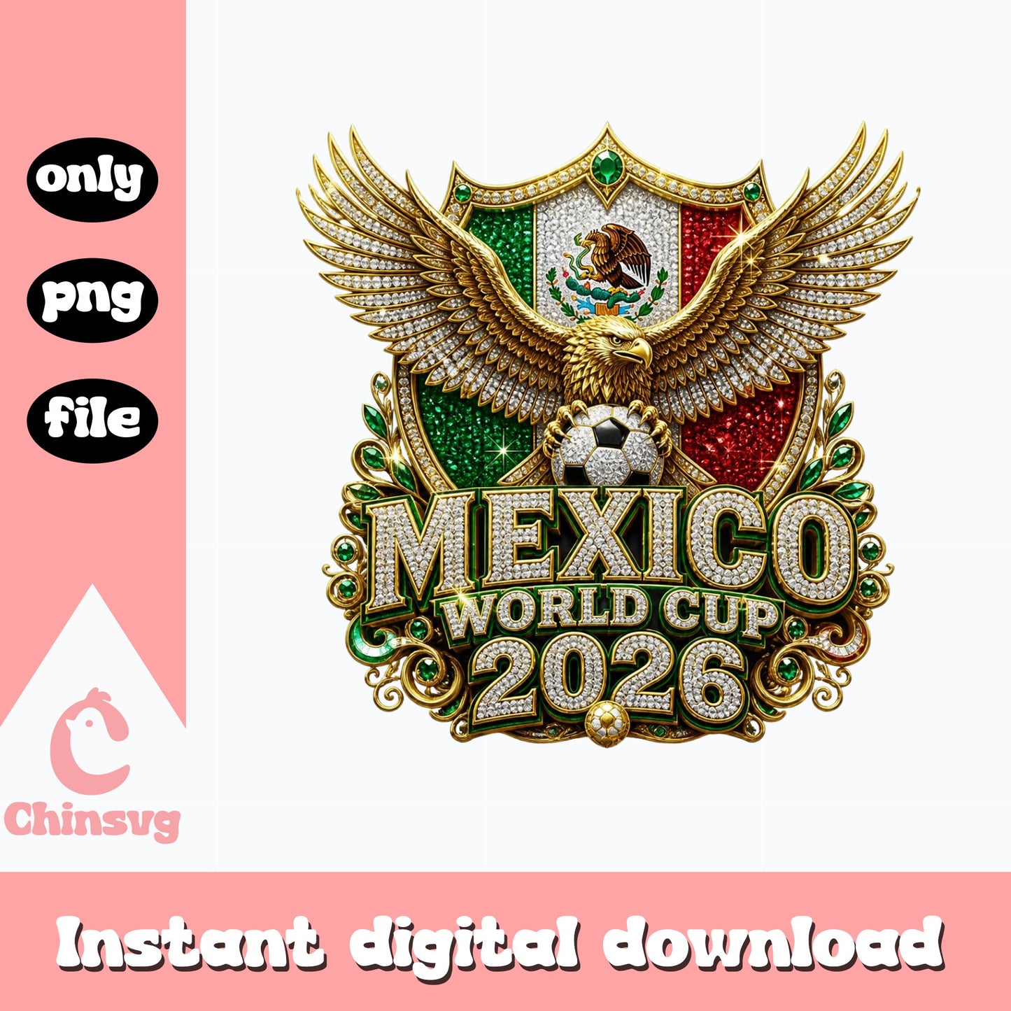 Mexico World Cup 2026 PNG, Mexico Soccer Sublimation, FIFA PNG
