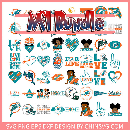 Miami Dolphins nfl team bundle svg, nfl playoff picture svg