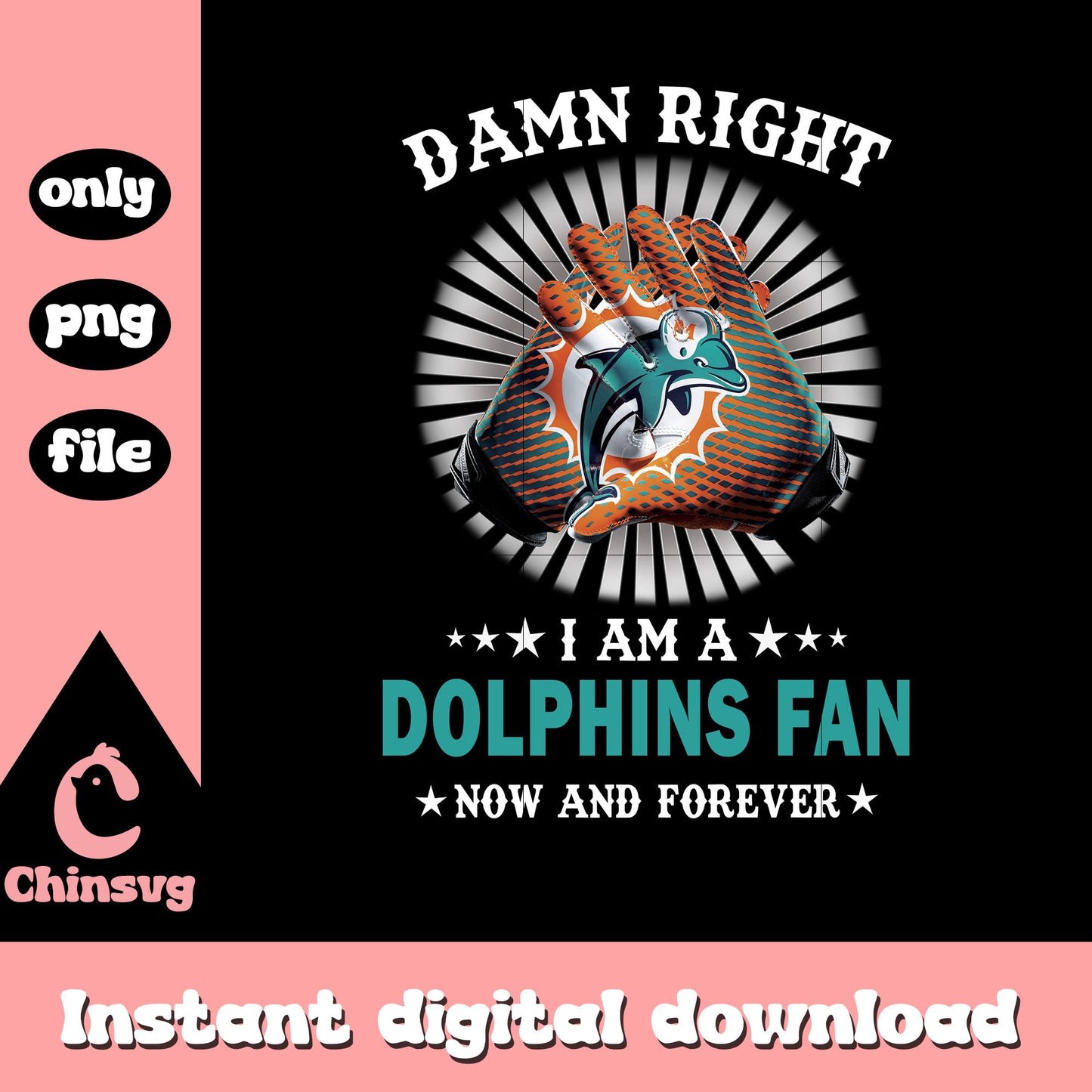 Miami dolphins hand custom design png, nfl miami dolphins png