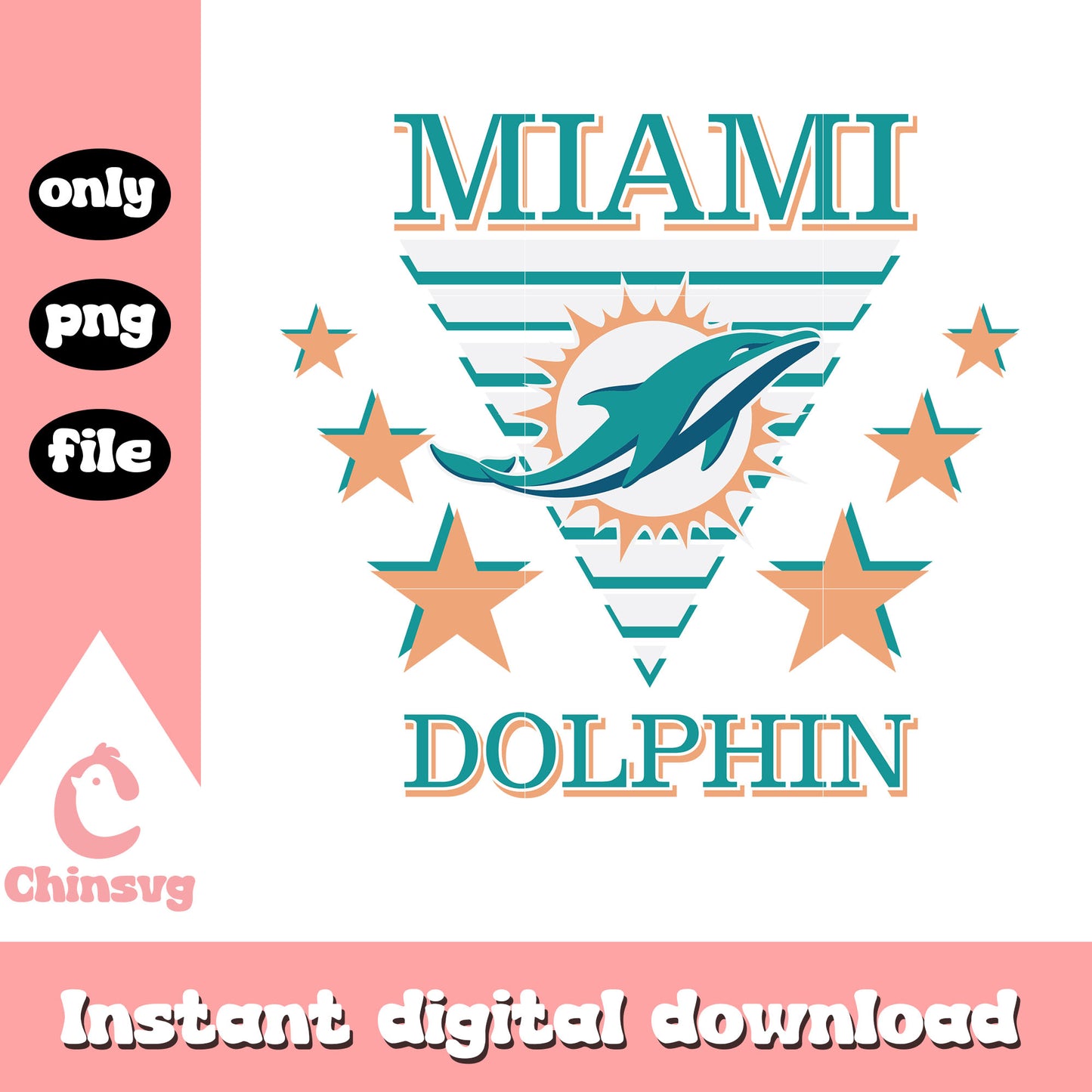 Miami dolphins nfl team logo design svg, miami dolphins svg