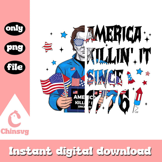 Michael Myers America killin it since 1776 png, Michael Myers png