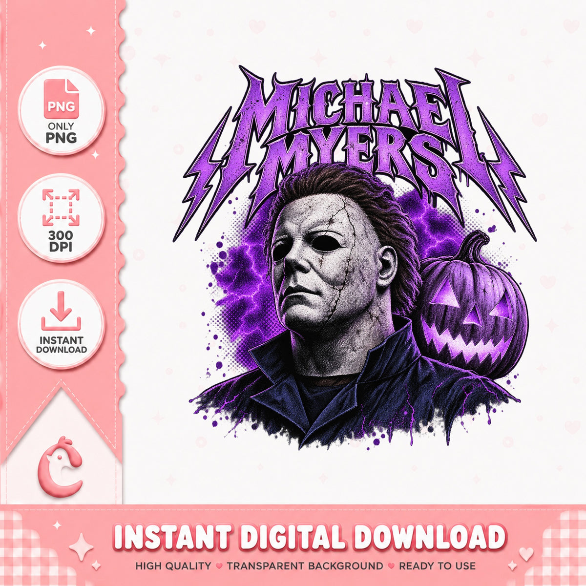 Michael Myers PNG, Horror Halloween Clipart, Instant Download PNG