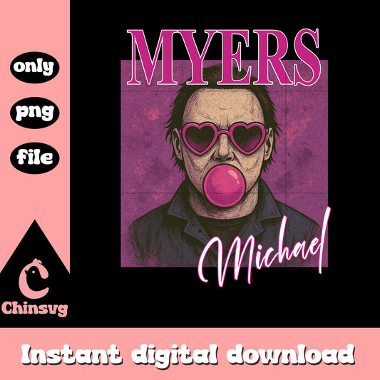 Michael myers blowing gum bubble png, michael myers movie png