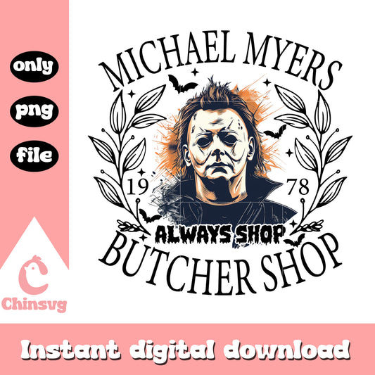 Michael myers butcher shop design png, michael png, butcher shop png