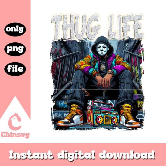 Michael myers radio hip hop thug life png, michael myers png