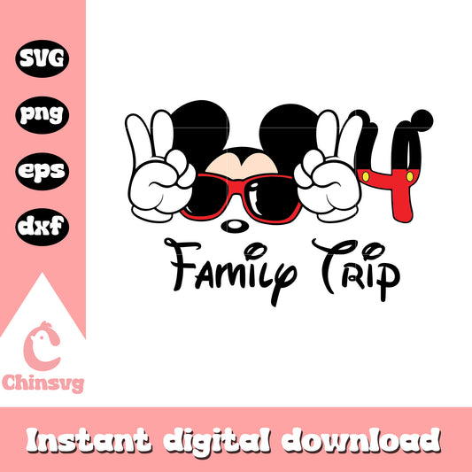 Mickey 2024 family trip svg, mickey face svg, disney family trip 2024 svg