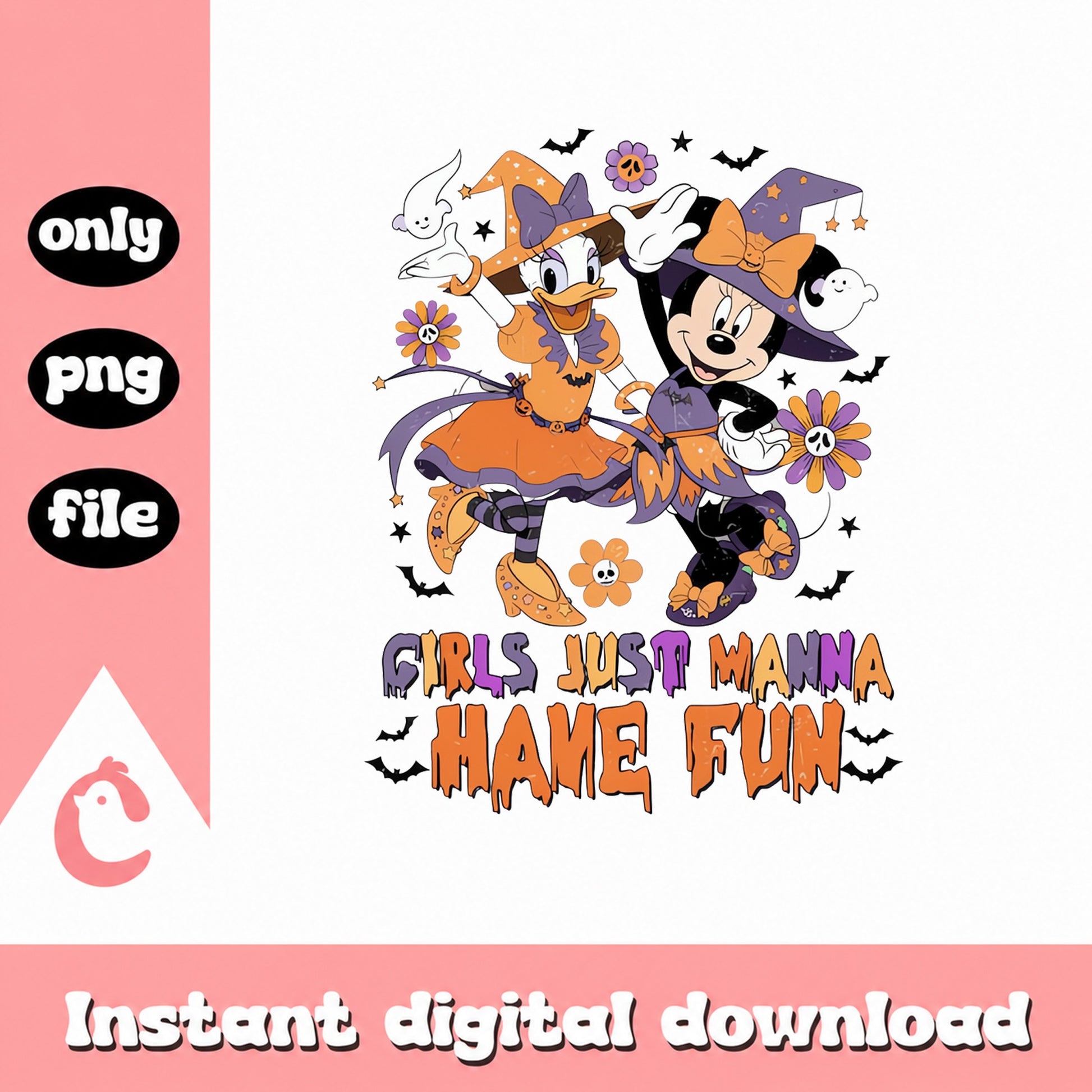 Mickey And Daisy Halloween PNG, Disney Girls PNG, Witch PNG
