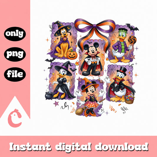 Mickey And Friends Halloween Bundle, Disney Halloween Clipart, PNG