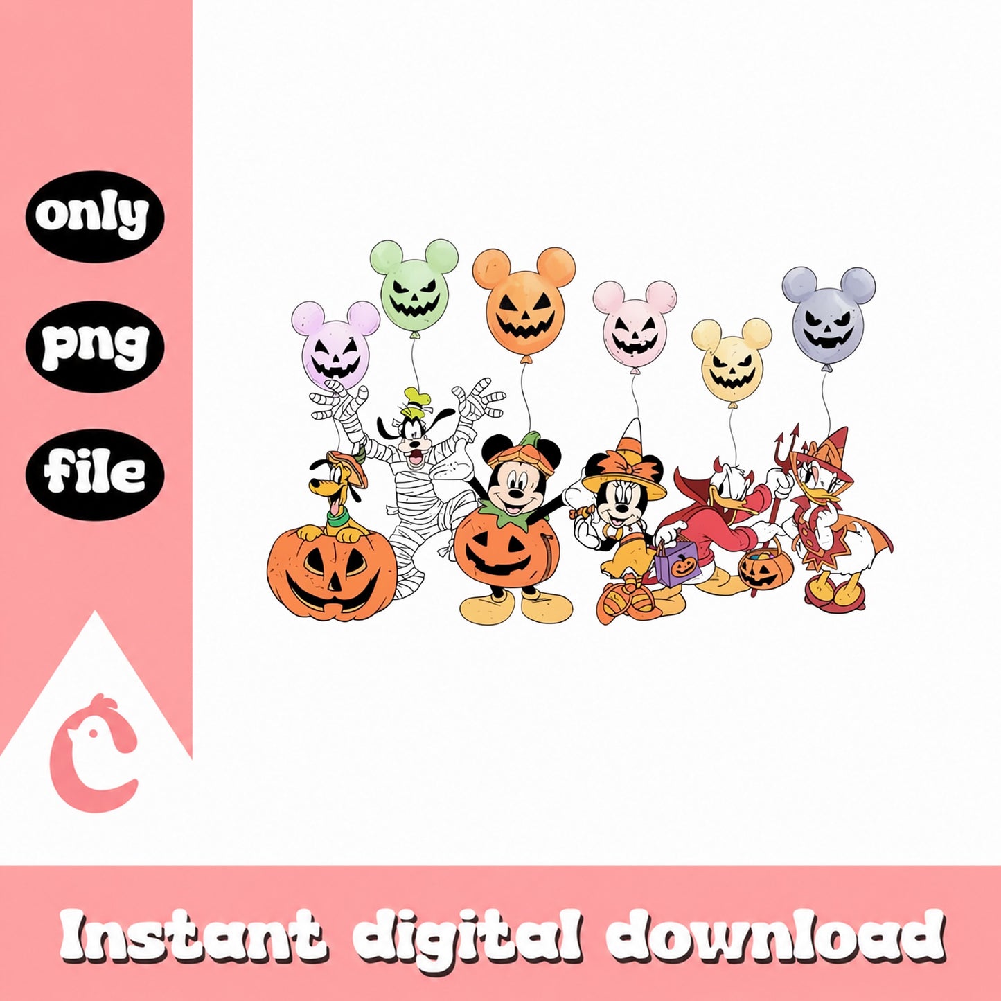 Mickey And Friends Halloween Bundle, Disney Halloween, PNG