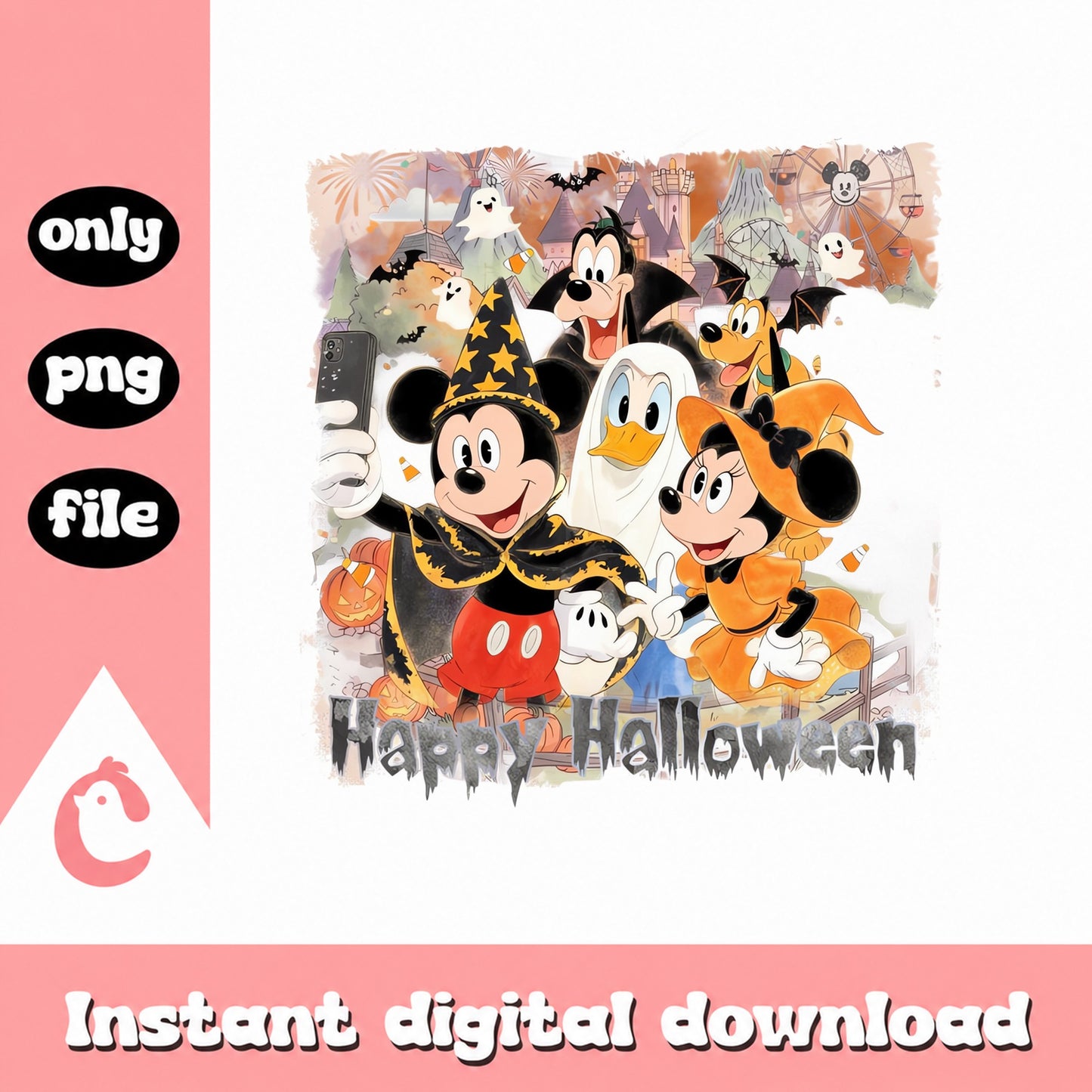 Mickey And Friends Halloween PNG, Disney Halloween, PNG File