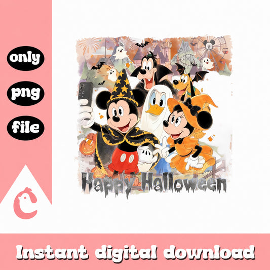 Mickey And Friends Halloween PNG, Disney Halloween, PNG File
