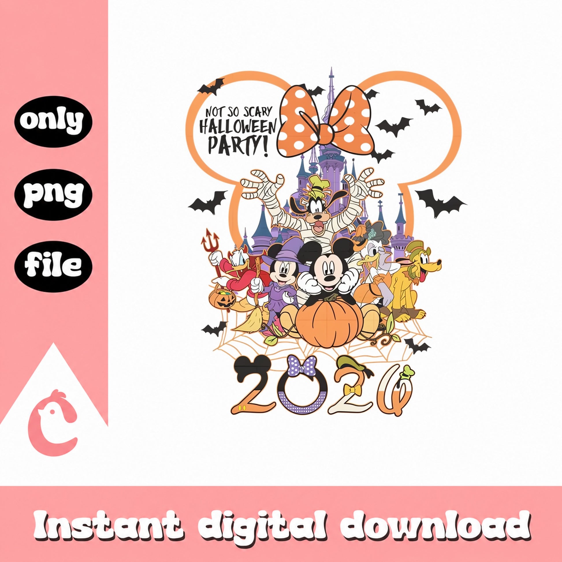 Mickey And Friends Halloween Party PNG, Disney Halloween 2020, PNG File