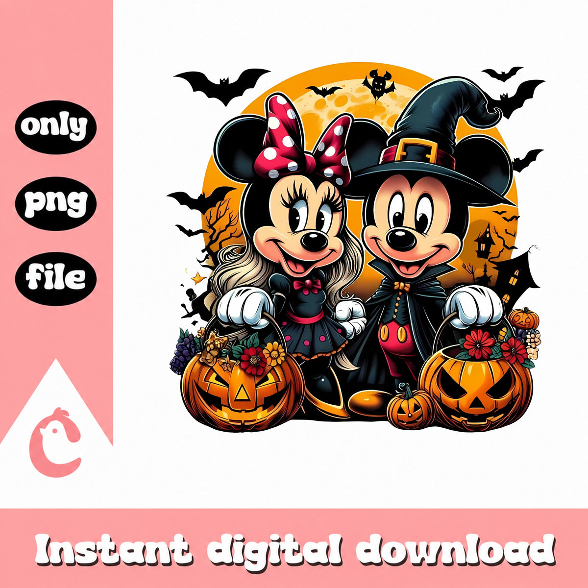 Mickey And Minnie Halloween PNG, Disney Halloween PNG, Trick Or Treat PNG