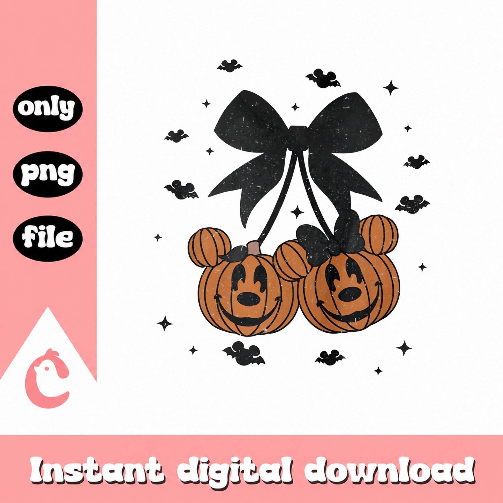 Mickey And Minnie Pumpkin SVG, Halloween Disney SVG, PNG File