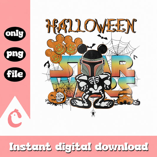 Mickey Halloween Star Wars PNG, Disney Halloween Bundle, PNG File