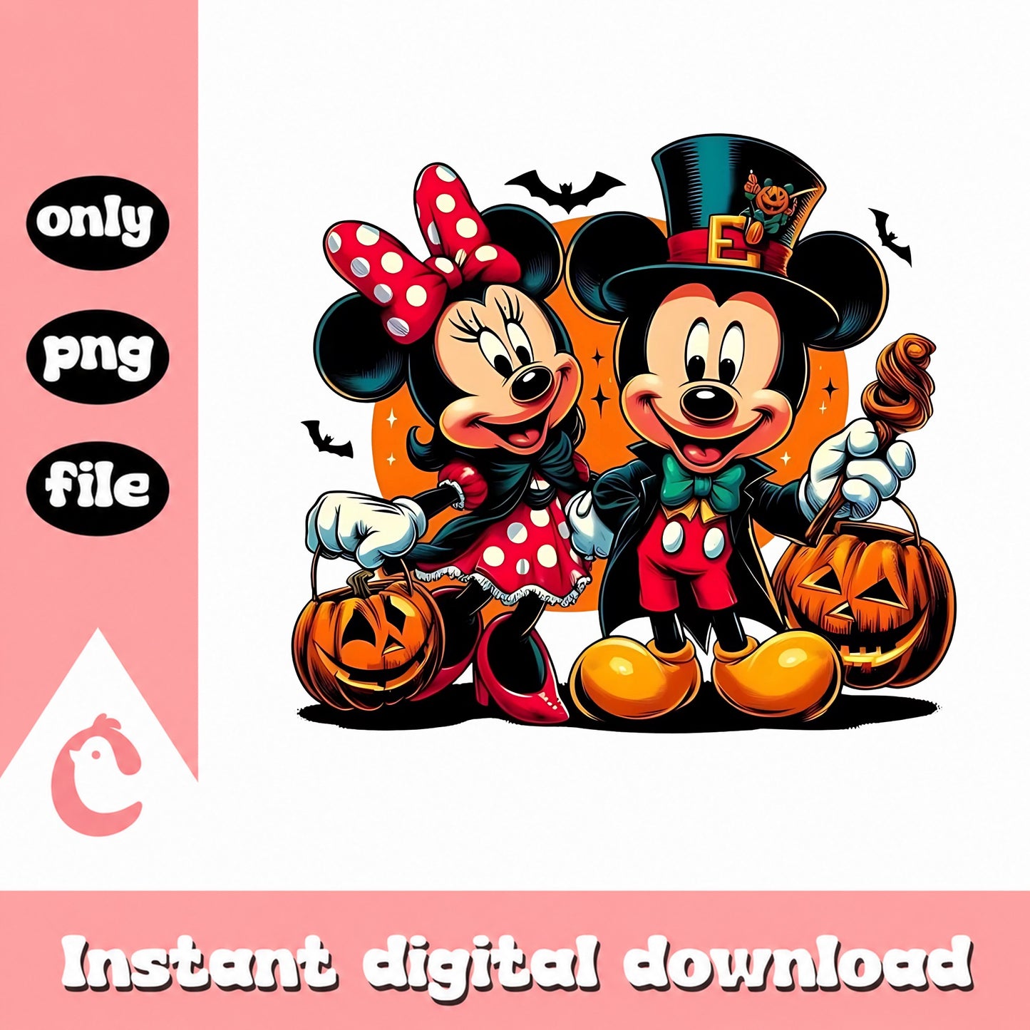 Mickey Minnie Halloween PNG, Disney Halloween PNG, Trick Or Treat PNG