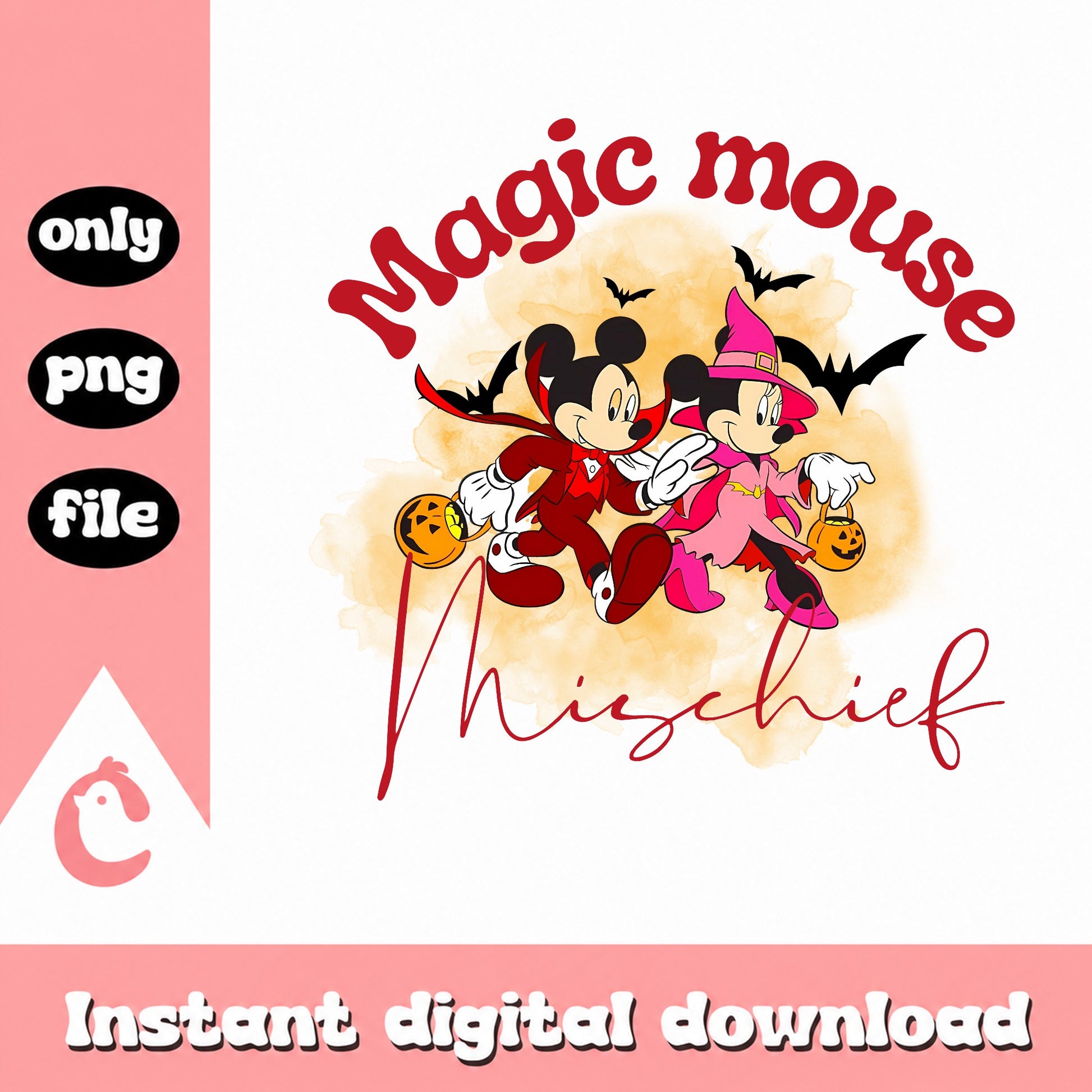 Mickey Minnie Halloween PNG, Magic Mouse Mischief, Disney PNG