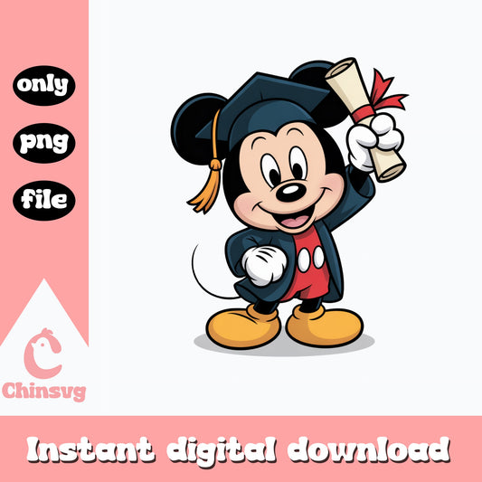 Mickey Mouse Graduation PNG, Disney Graduate Clipart, PNG