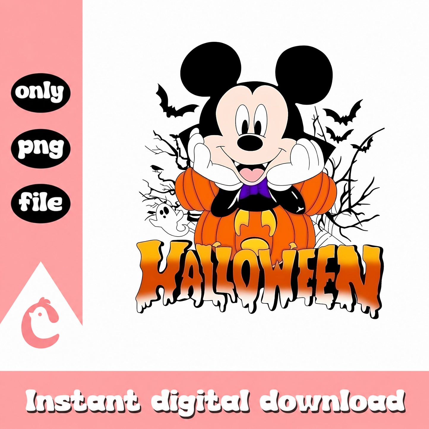 Mickey Mouse Halloween PNG, Disney Halloween PNG, Spooky Mickey PNG