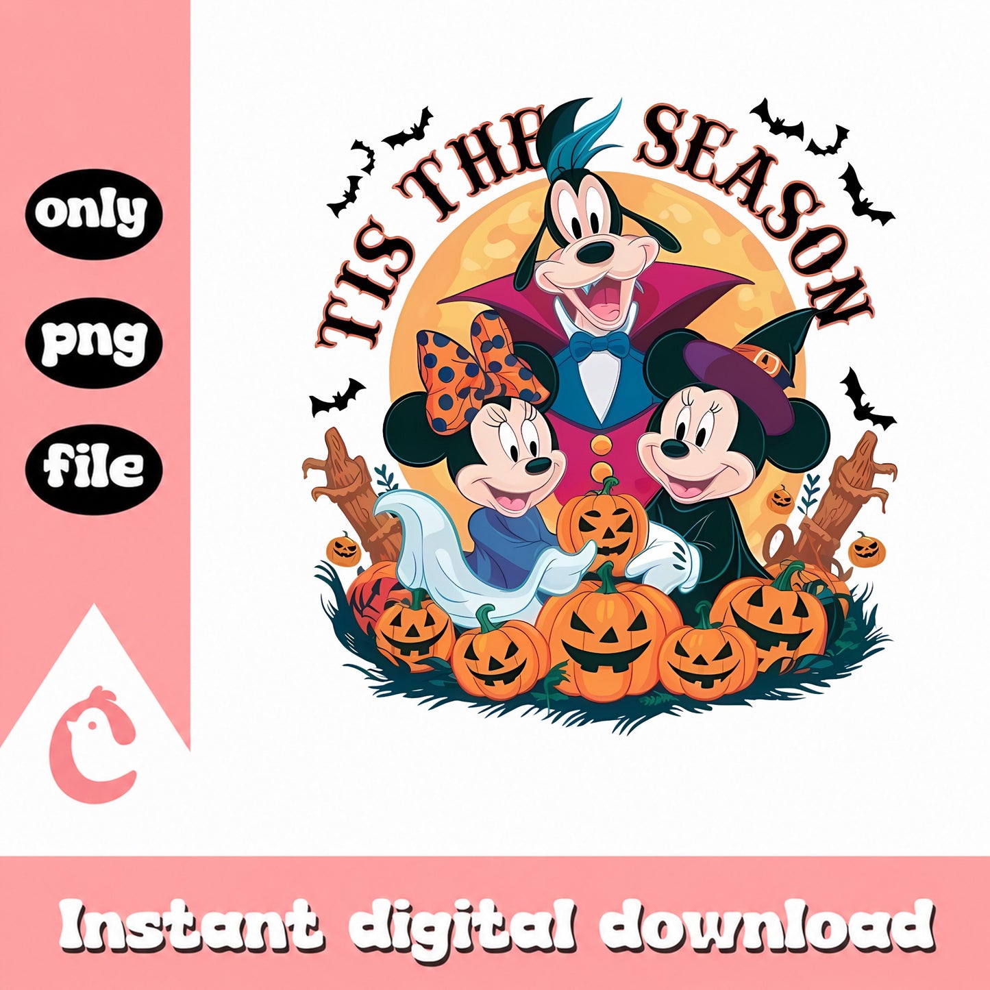 Mickey Mouse Halloween PNG, Tis The Season Disney PNG, Spooky Season PNG