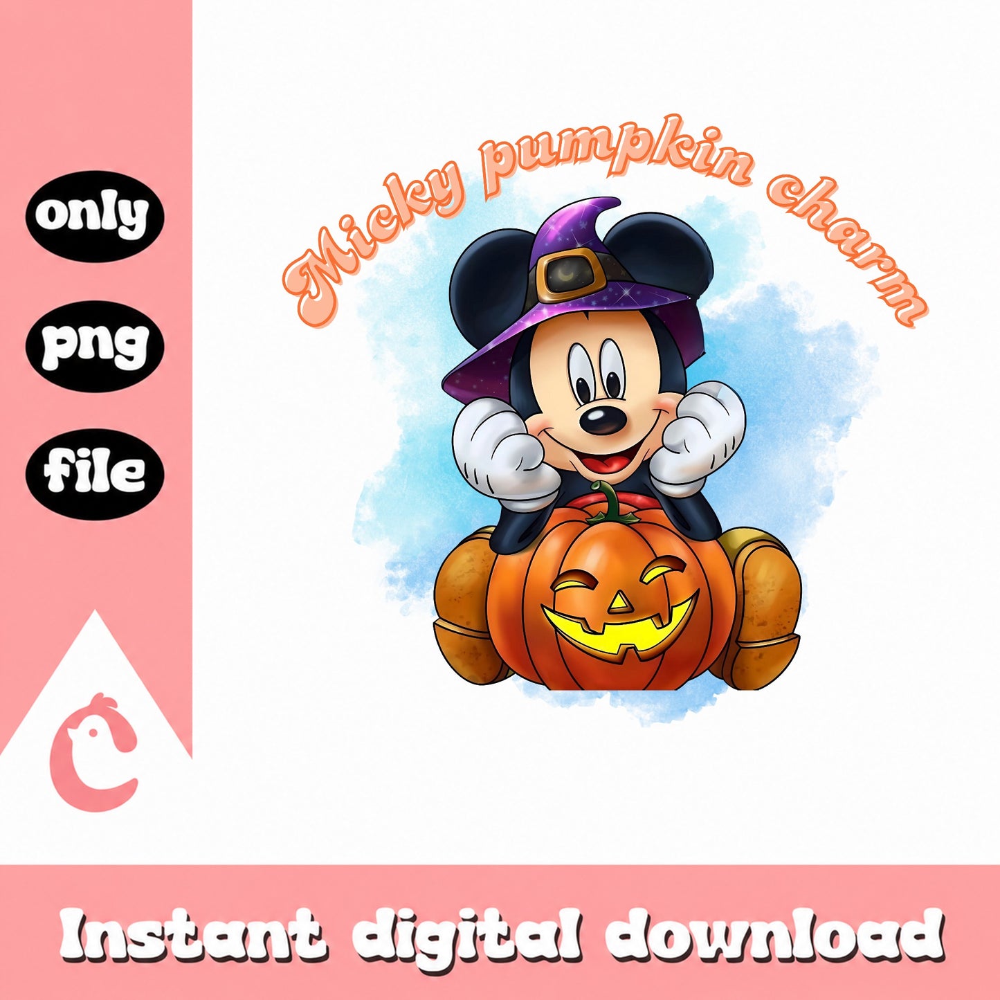 Mickey Mouse Halloween Pumpkin PNG, Disney Halloween PNG, Mickey PNG