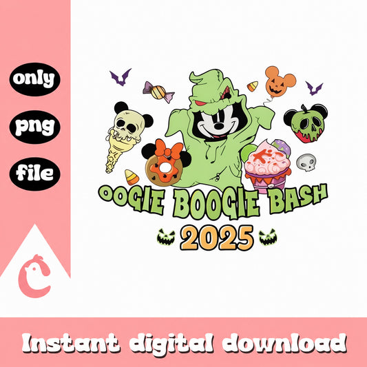 Mickey Mouse Oogie Boogie Bash PNG, Halloween Disney PNG, PNG File