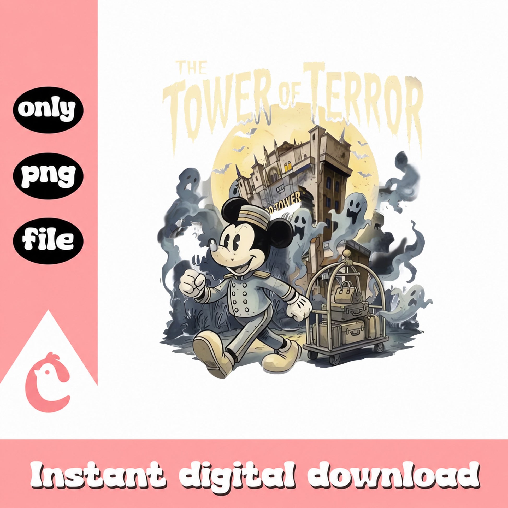 Mickey Mouse Tower Of Terror SVG, Disney Halloween SVG, PNG File