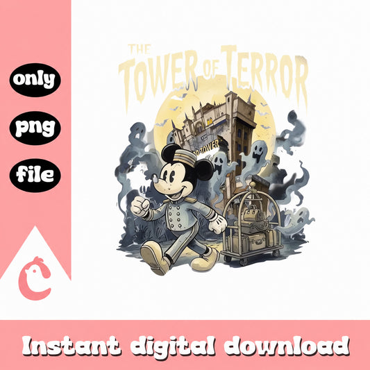 Mickey Mouse Tower Of Terror SVG, Disney Halloween SVG, PNG File
