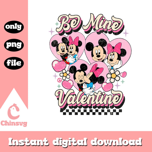 Mickey couple be mine heart png, disney valentines​ png