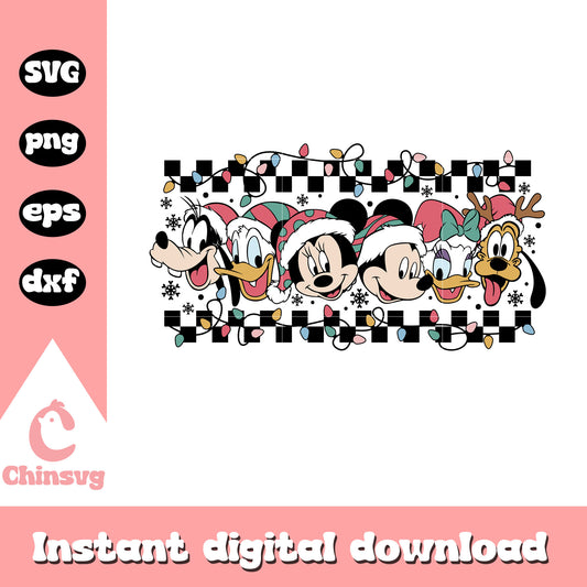 Mickey friends santa hat svg, mickey and friends svg, disney christmas svg