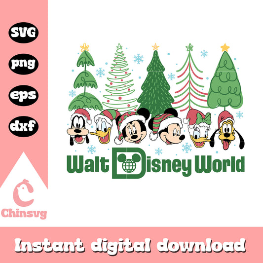 Mickey friends walt disney world svg, walt disney christmas svg