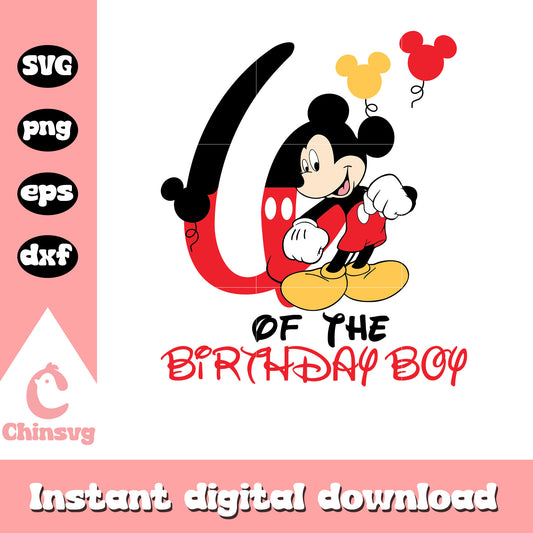 Mickey mouse 6th of the birthday boy svg, happy birthday mickey​ svg