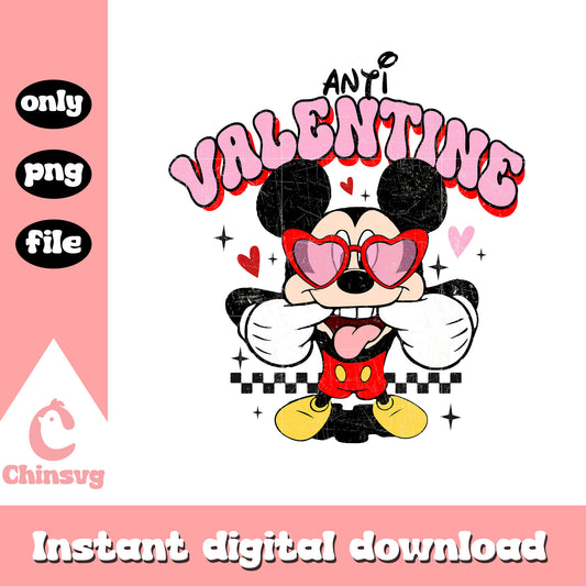 Mickey mouse anti valentine png, valentine day mickey png