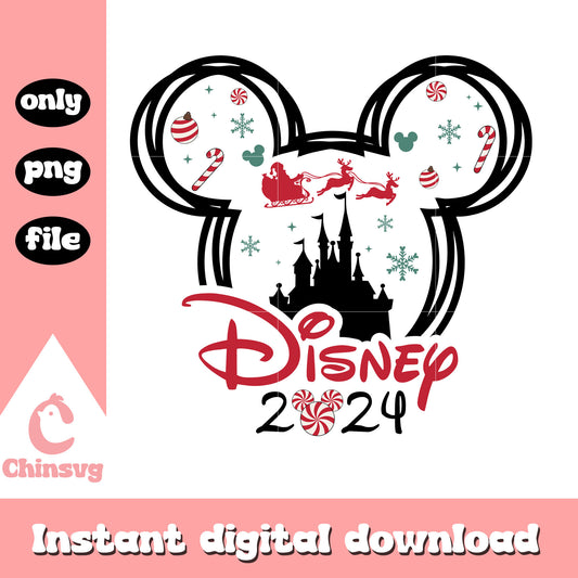 Mickey mouse eras disney 2024 christmas png, disney christmas 2024​ png