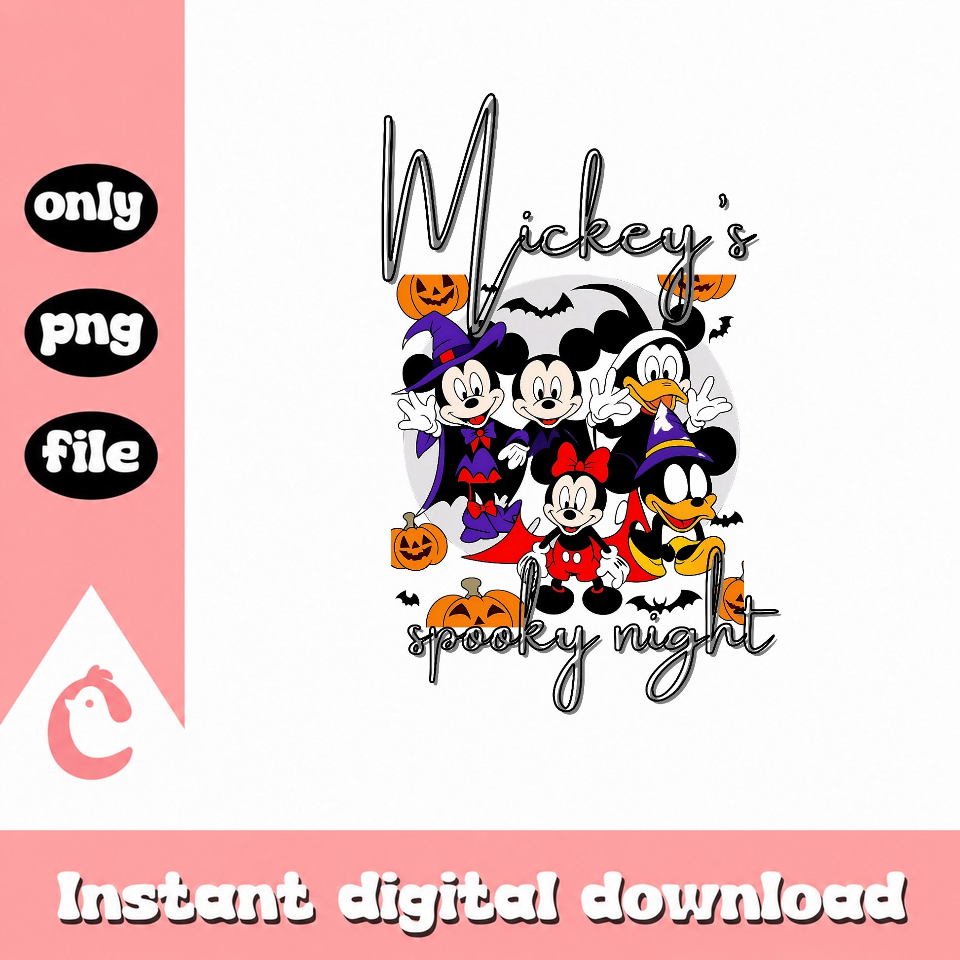Mickey's Spooky Night Halloween PNG, Disney Halloween PNG, Mickey PNG