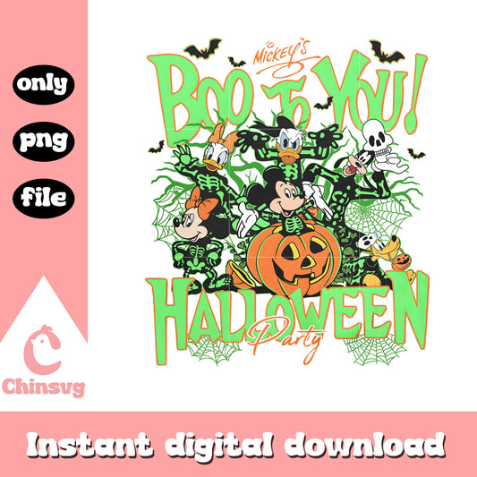 Mickey's boo to you halloween party png, mickey character png, halloween party png