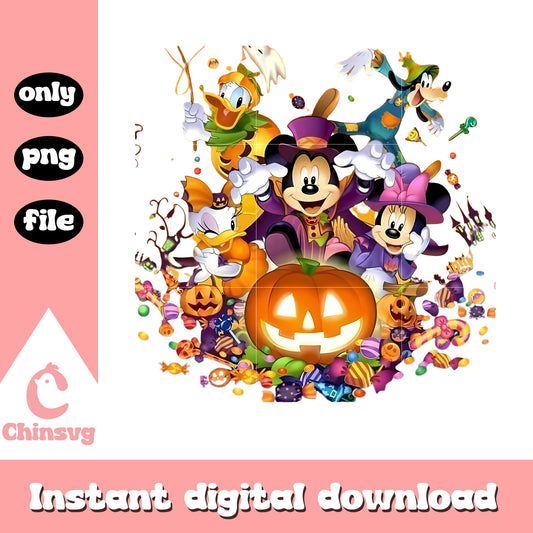 Mickey 's friends and halloween candy png, sweet halloween png