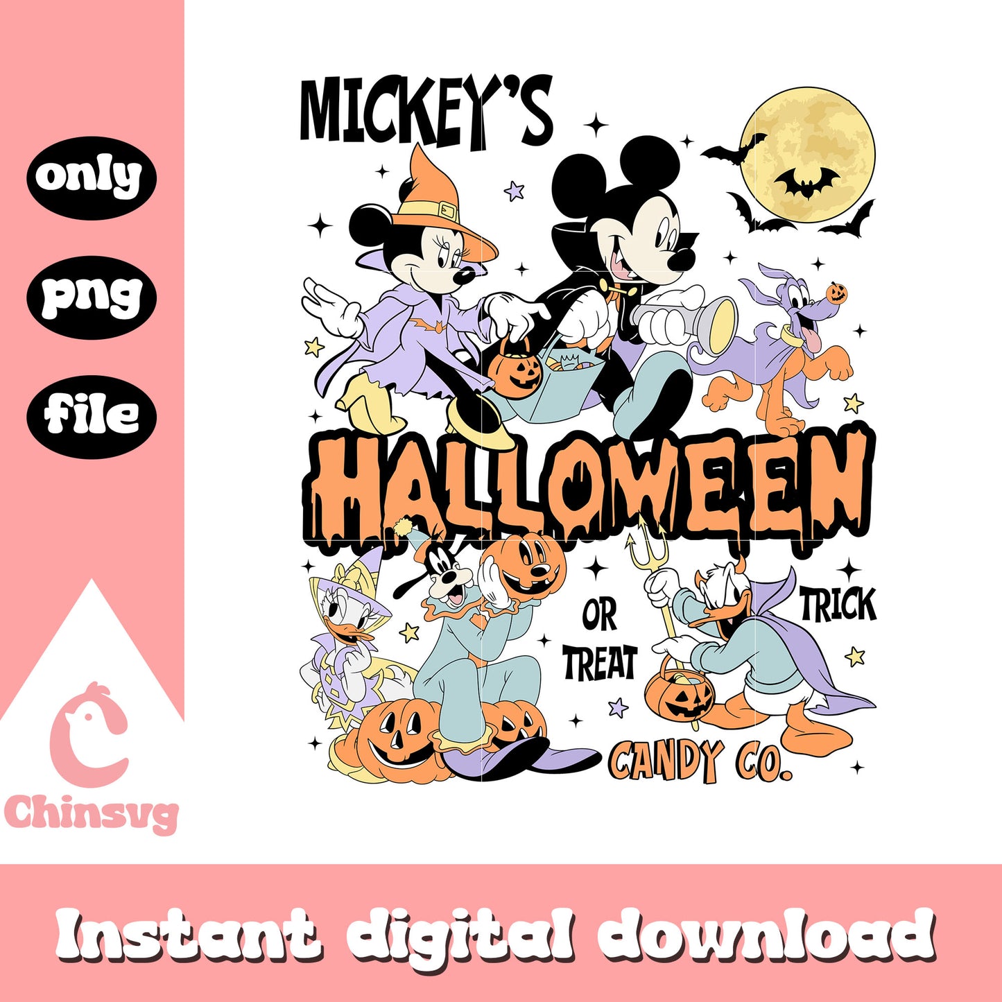 Mickey's halloween disney cartoon png, halloween mickey png