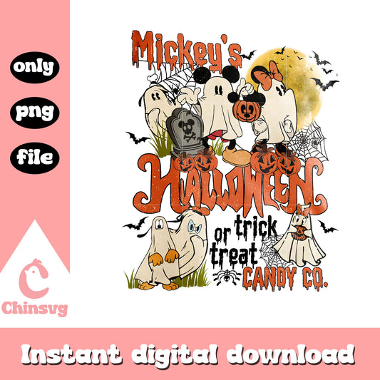 Mickey's halloween trick or treat cand co png,  disney halloween png, trick or treat png