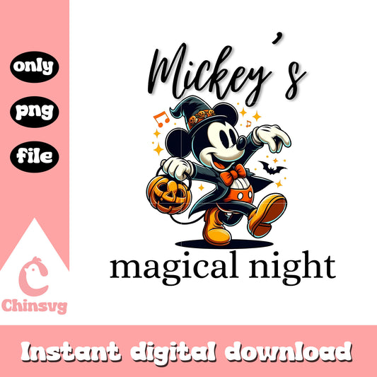 Mickey's magical night trick or treat png, halloween png
