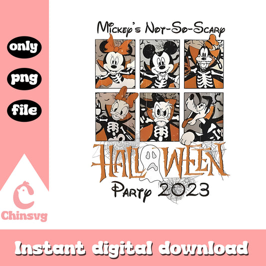 Mickey's not so scary halloween party 2023 png, mickey and friends png