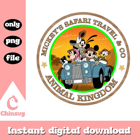 Mickey's safari travel and co png, animal kingdom png, mickey png