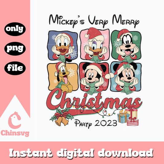 Mickey's very marry christmas party 2023 png, mickey png, christmas png