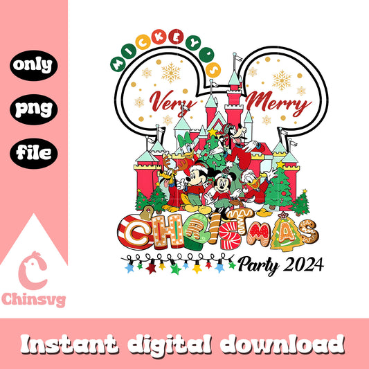 Mickey's very merry christmas party 2024 png, christmas png