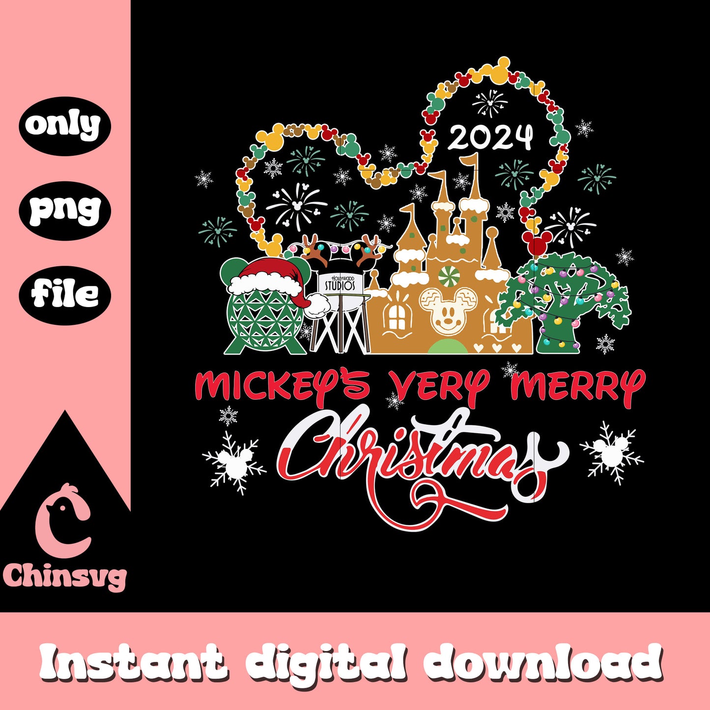 Mickey's very merry christmas png, disney world png