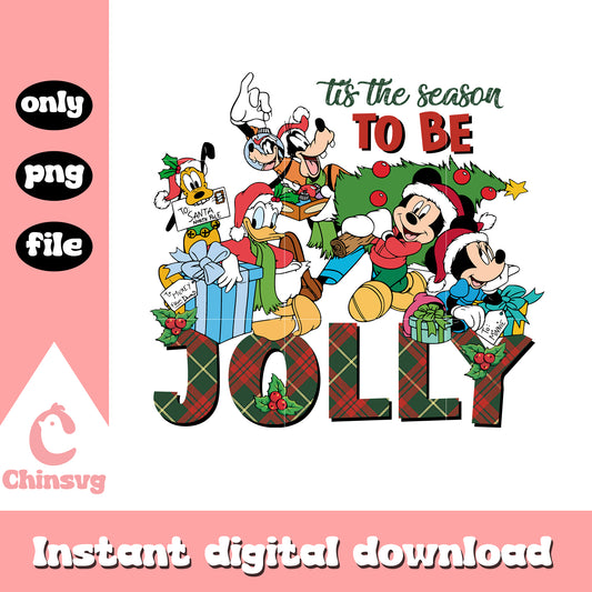 Mickey tis the season to be jolly png, mickey mouse christmas​ png