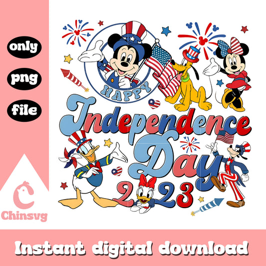 Mickey and Friends 4th Of July 2023 png, mickey patriotic png